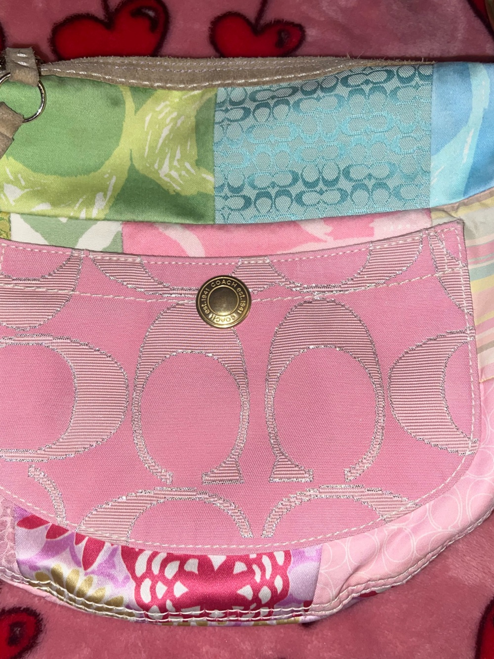 Coach Patchwork Shoulder Bag 🌸 chic coquette girl soft life pastels - Picture 10 of 10